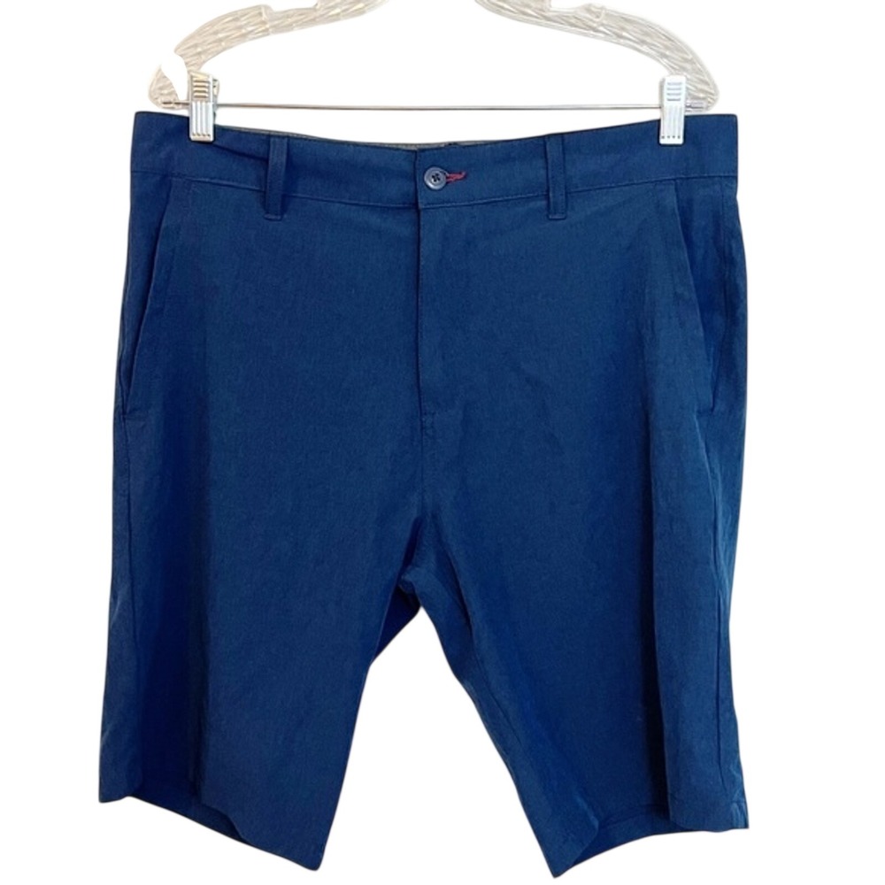 Burnside Mens Navy Blue Hybrid Shorts Size 34 Performance Boardshorts
